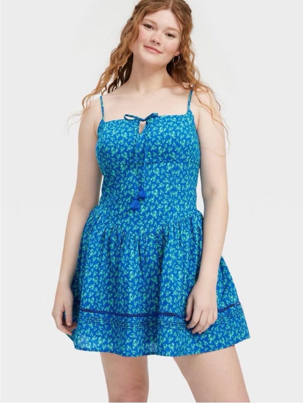 Roller Rabbit Lobster Print Sundress with Spaghetti Straps
